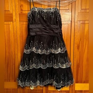 Strapless Short Sequin Dress